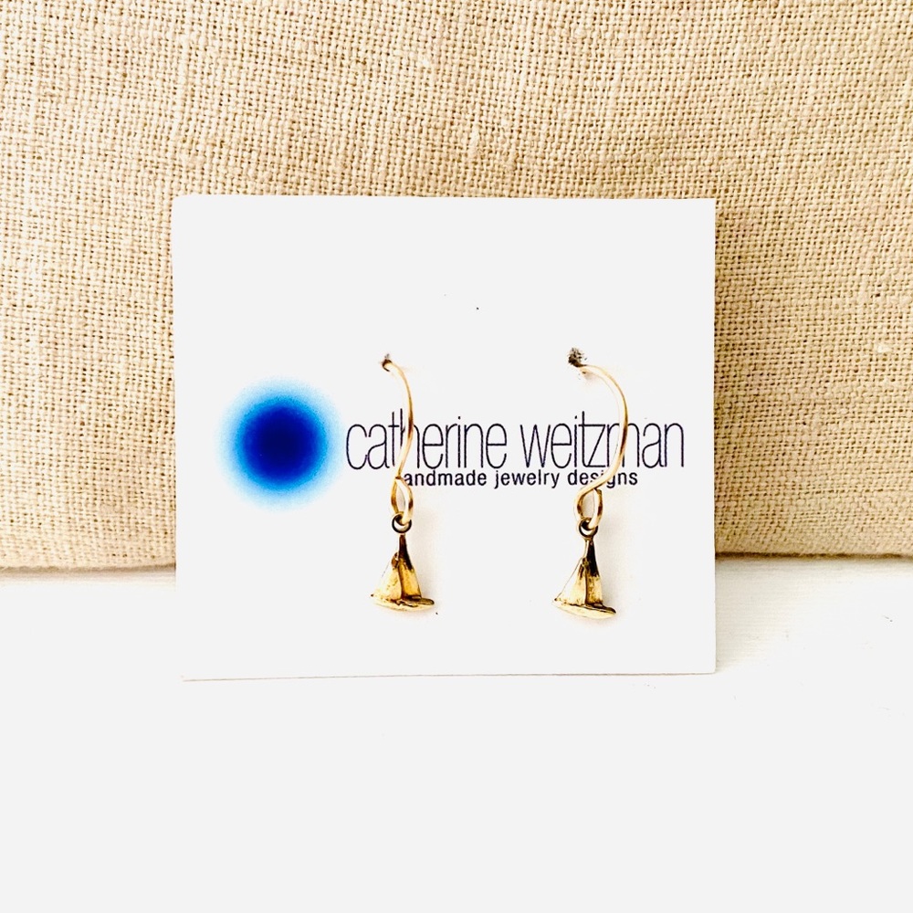 Sailboat Earrings Catherine Weitzman Gold Vermeil